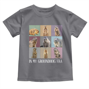 In My Groundhog Era Toddler T Shirt Funny Woodchuck TS02 Charcoal Print Your Wear