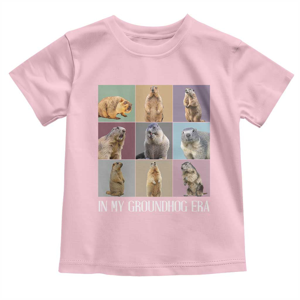 In My Groundhog Era Toddler T Shirt Funny Woodchuck TS02 Light Pink Print Your Wear