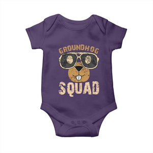 Groundhog Squad Baby Onesie Cute Woodchuck Happy Groundhog Day TS02 Purple Print Your Wear