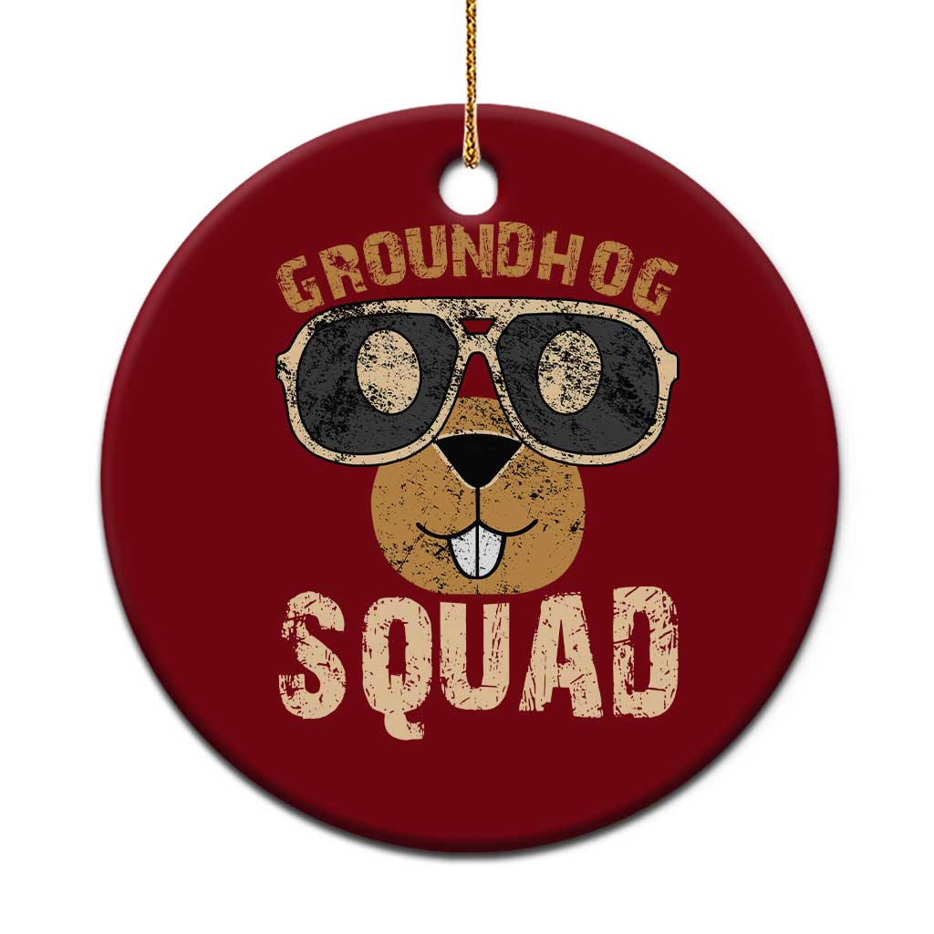 Groundhog Squad Ceramic Ornament Cute Woodchuck Happy Groundhog Day TS02 1pc Red Print Your Wear