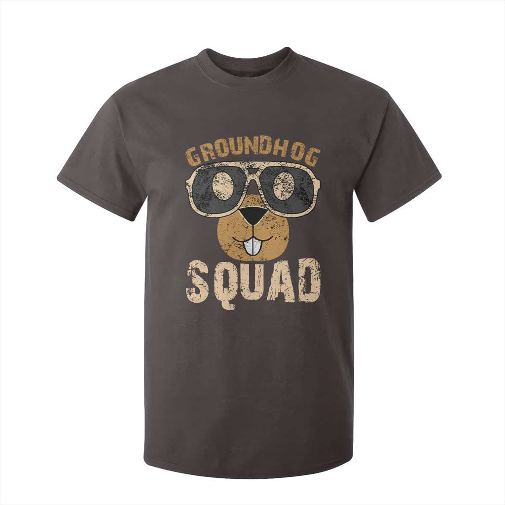 Groundhog Squad T Shirt For Kid Cute Woodchuck Happy Groundhog Day TS02 Dark Chocolate Print Your Wear