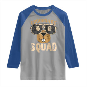 Groundhog Squad Raglan Shirt Cute Woodchuck Happy Groundhog Day TS02 Sport Gray Royal Print Your Wear