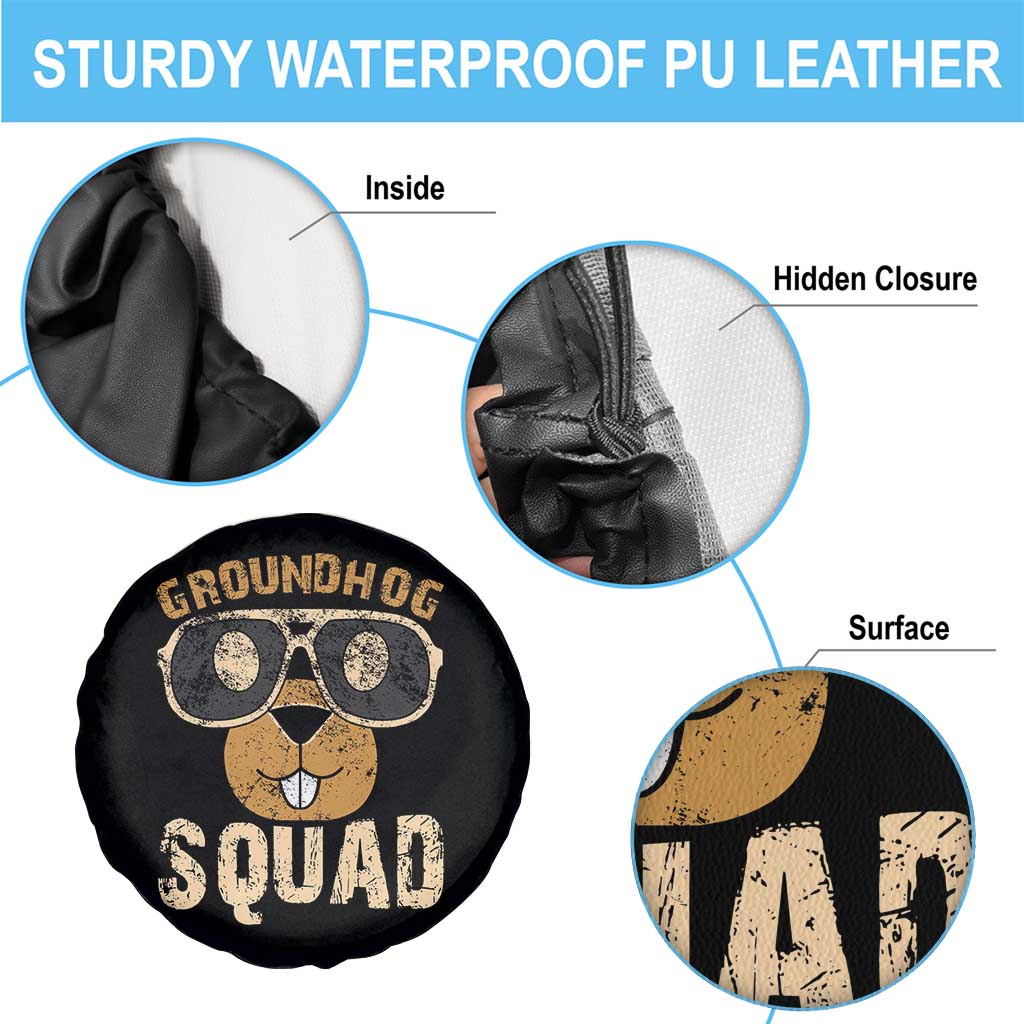 Groundhog Squad Spare Tire Cover Cute Woodchuck Happy Groundhog Day TS02 Print Your Wear
