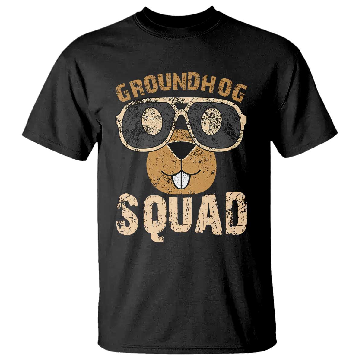 Groundhog Squad T Shirt Cute Woodchuck Happy Groundhog Day TS02 Black Print Your Wear