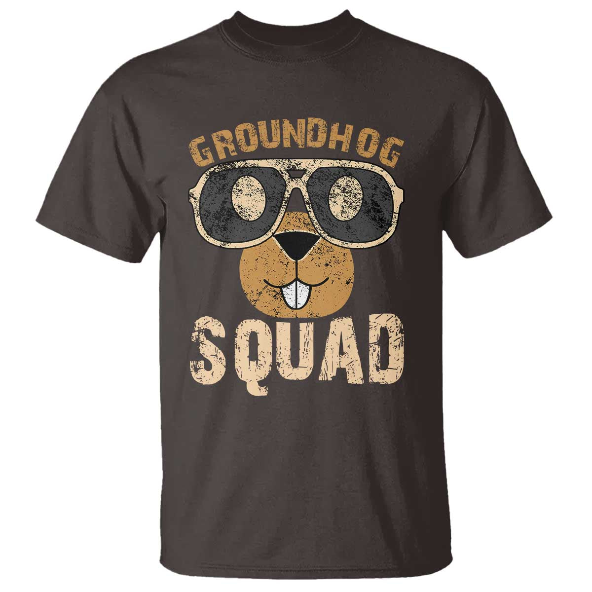 Groundhog Squad T Shirt Cute Woodchuck Happy Groundhog Day TS02 Dark Chocolate Print Your Wear