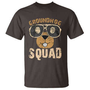Groundhog Squad T Shirt Cute Woodchuck Happy Groundhog Day TS02 Dark Chocolate Print Your Wear