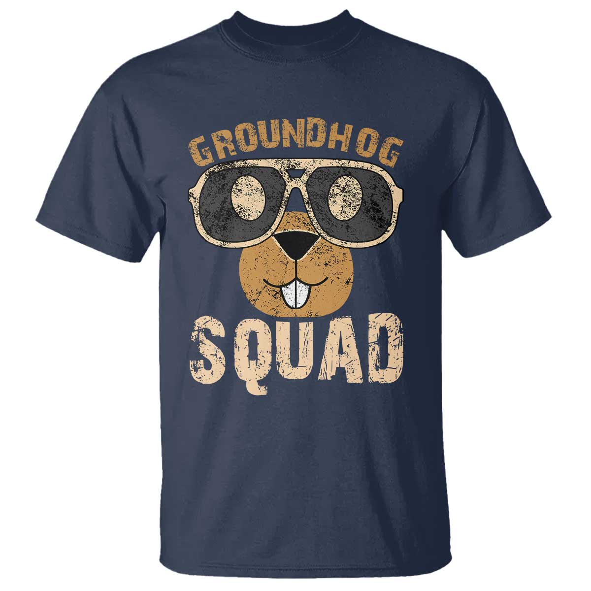 Groundhog Squad T Shirt Cute Woodchuck Happy Groundhog Day TS02 Navy Print Your Wear