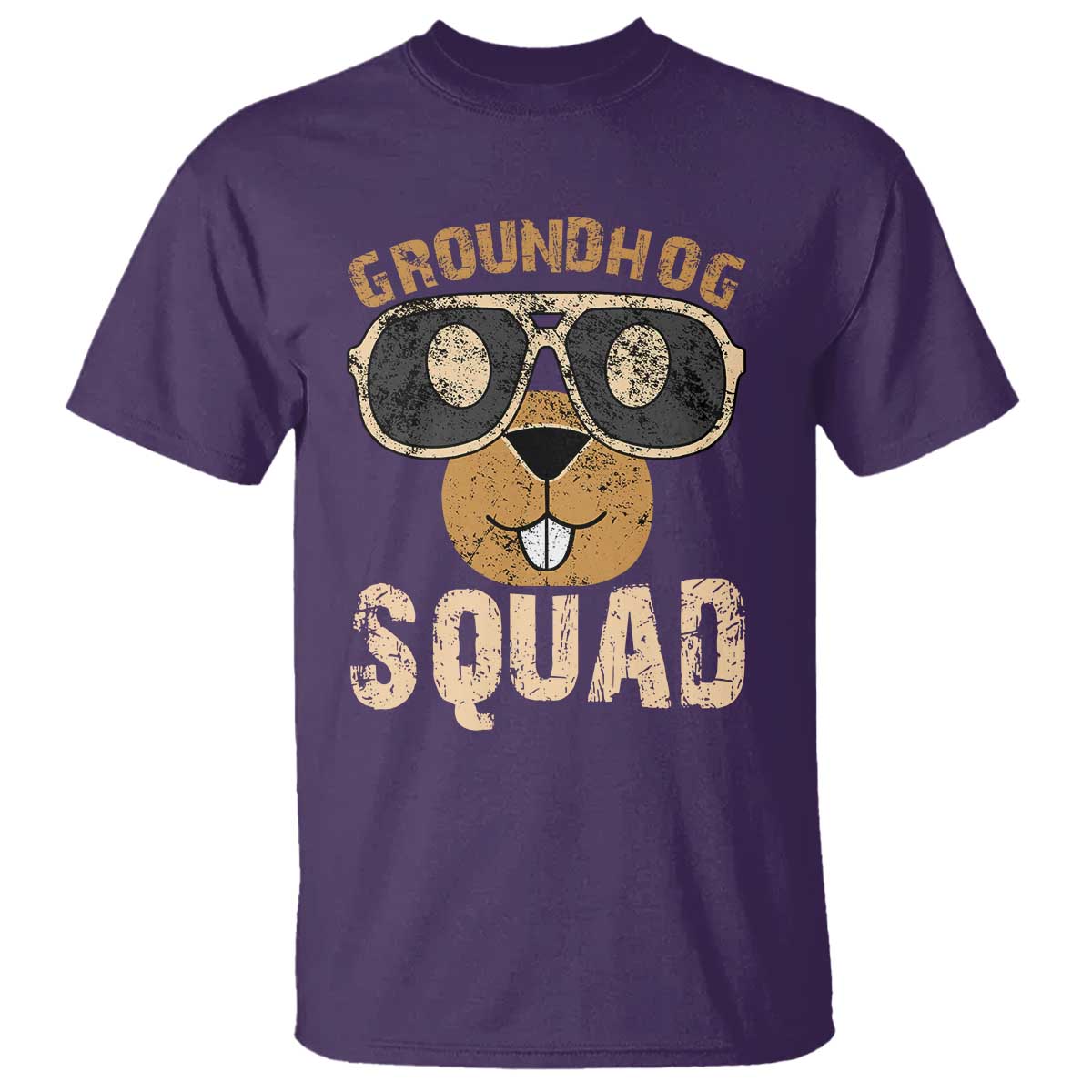 Groundhog Squad T Shirt Cute Woodchuck Happy Groundhog Day TS02 Purple Print Your Wear