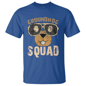 Groundhog Squad T Shirt Cute Woodchuck Happy Groundhog Day TS02 Royal Blue Print Your Wear