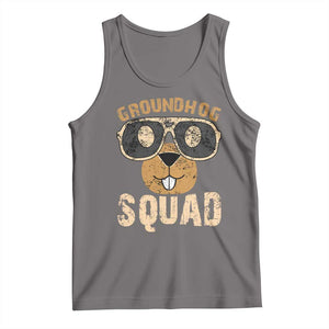 Groundhog Squad Tank Top Cute Woodchuck Happy Groundhog Day TS02 Deep Heather Print Your Wear