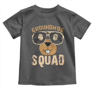 Groundhog Squad Toddler T Shirt Cute Woodchuck Happy Groundhog Day TS02 Dark Heather Print Your Wear