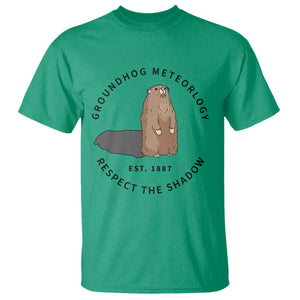 Groundhog Meteorology T Shirt Respect The Shadow Est 1887 Funny Woodchuck TS02 Irish Green Print Your Wear