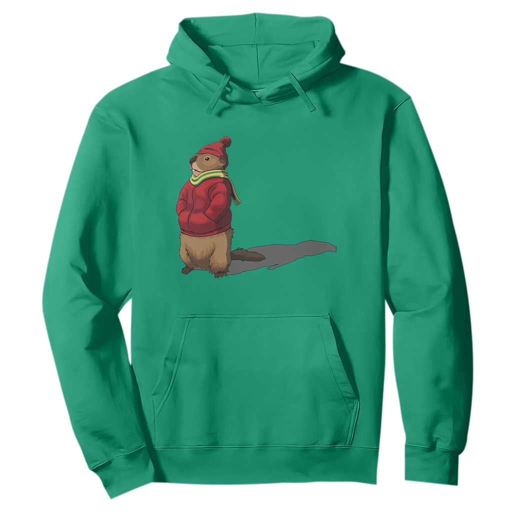 Groundhog Shadow Hoodie Funny Woodchuck Ground Hog Meteorlogy TS02 Irish Green Print Your Wear