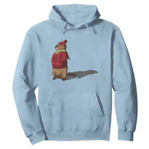 Groundhog Shadow Hoodie Funny Woodchuck Ground Hog Meteorlogy TS02 Light Blue Print Your Wear
