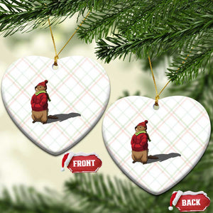 Groundhog Shadow Ceramic Ornament Funny Woodchuck Ground Hog Meteorlogy TS02 Print Your Wear