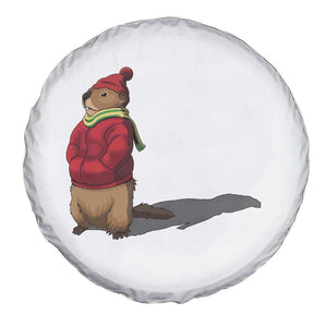 Groundhog Shadow Spare Tire Cover Funny Woodchuck Ground Hog Meteorlogy TS02 Print Your Wear