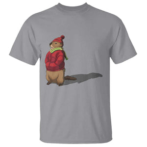 Groundhog Shadow T Shirt Funny Woodchuck Ground Hog Meteorlogy TS02 Sport Gray Print Your Wear