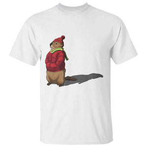Groundhog Shadow T Shirt Funny Woodchuck Ground Hog Meteorlogy TS02 White Print Your Wear