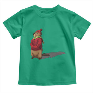Groundhog Shadow Toddler T Shirt Funny Woodchuck Ground Hog Meteorlogy TS02 Irish Green Print Your Wear