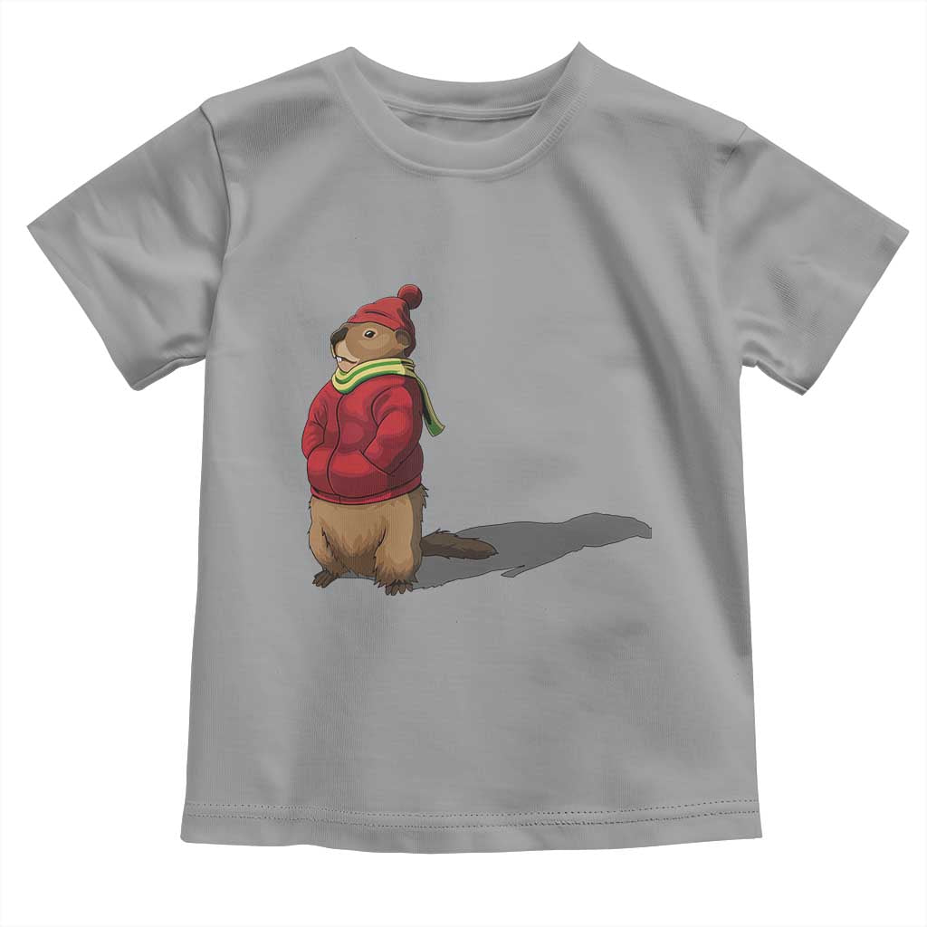 Groundhog Shadow Toddler T Shirt Funny Woodchuck Ground Hog Meteorlogy TS02 Sport Gray Print Your Wear