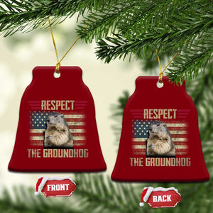 Groundhog Meteorology Ceramic Ornament Respect The Groundhog Woodchuck Photo GroundHog Day TS02 Print Your Wear