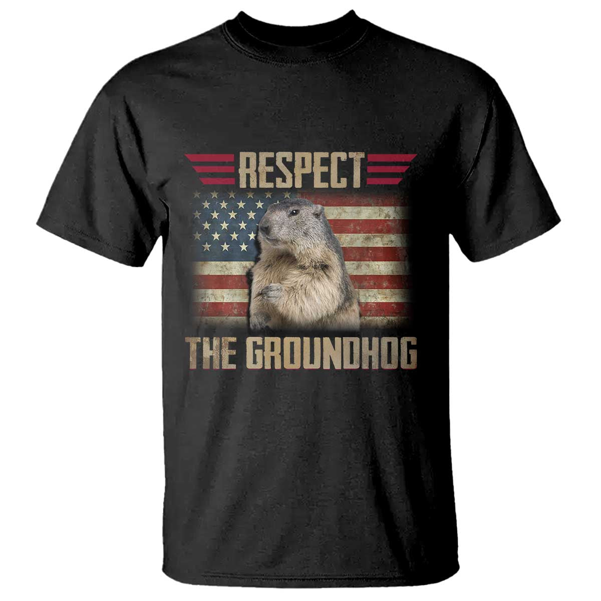 Groundhog Meteorology T Shirt Respect The Groundhog Woodchuck Photo GroundHog Day TS02 Black Print Your Wear