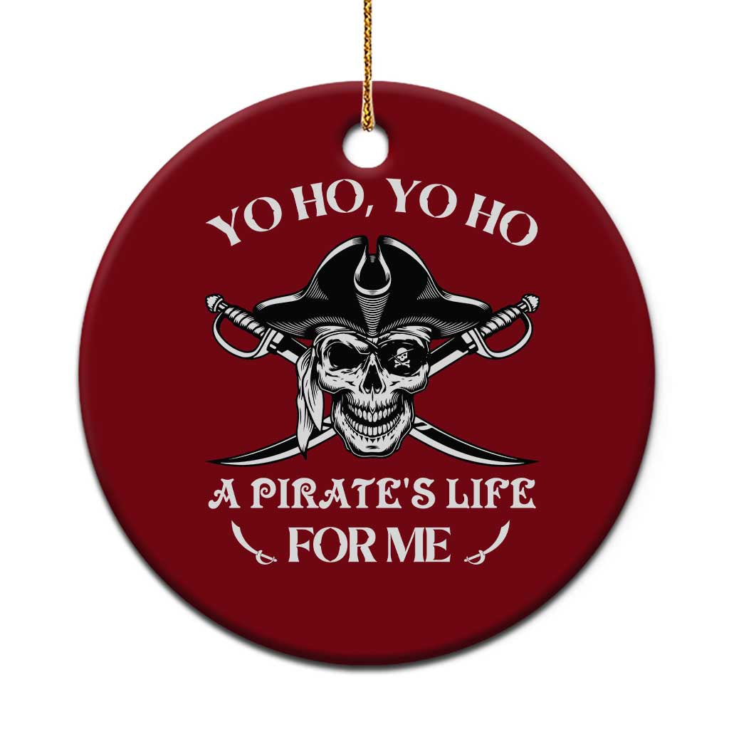 Funny Pirate Ceramic Ornament Pirate Life For Me Pirate Skull Buccaneer Freebooter TS02 1pc Red Print Your Wear