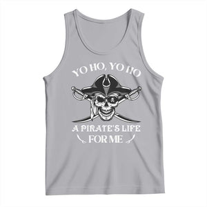 Funny Pirate Skull Tank Top Yo Ho Life For Me Buccaneer Freebooter TS02 Athletic Heather Print Your Wear