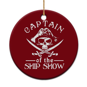 Funny Pirate Ceramic Ornament Captain Ship Show Boater Boating Captain TS02 1pc Red Print Your Wear