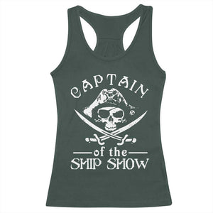 Funny Pirate Racerback Tank Top Captain Ship Show Boater Boating Captain TS02 Dark Forest Green Print Your Wear