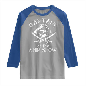 Funny Pirate Raglan Shirt Captain Ship Show Boater Boating Captain TS02 Sport Gray Royal Print Your Wear
