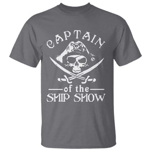 Funny Pirate T Shirt Captain Ship Show Boater Boating Captain TS02 Charcoal Print Your Wear