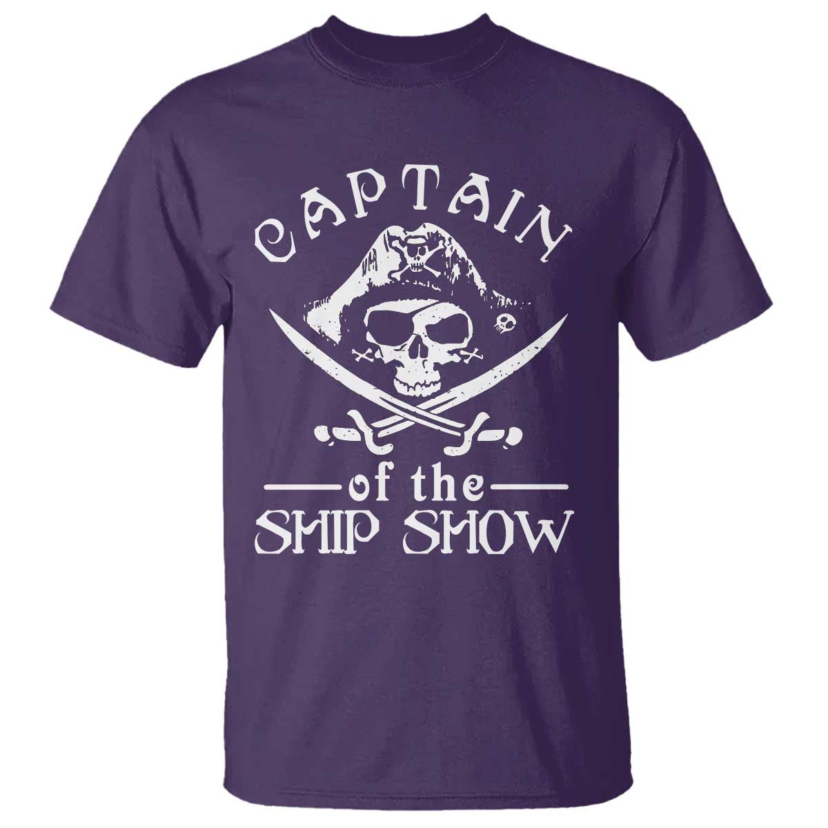 Funny Pirate T Shirt Captain Ship Show Boater Boating Captain TS02 Purple Print Your Wear