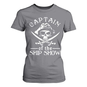 Funny Pirate T Shirt For Women Captain Ship Show Boater Boating Captain TS02 Charcoal Print Your Wear