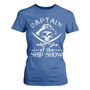 Funny Pirate T Shirt For Women Captain Ship Show Boater Boating Captain TS02 Royal Blue Print Your Wear