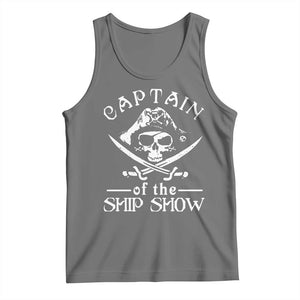 Funny Pirate Tank Top Captain Ship Show Boater Boating Captain TS02 Black Heather Print Your Wear