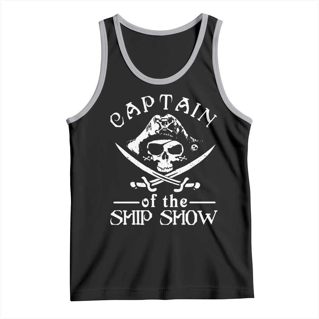 Funny Pirate Tank Top Captain Ship Show Boater Boating Captain TS02 Black Athletic Heather Print Your Wear