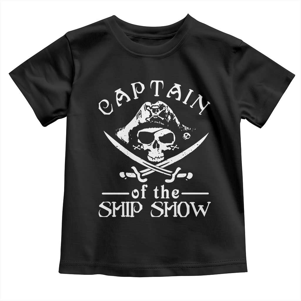 Funny Pirate Toddler T Shirt Captain Ship Show Boater Boating Captain TS02 Black Print Your Wear