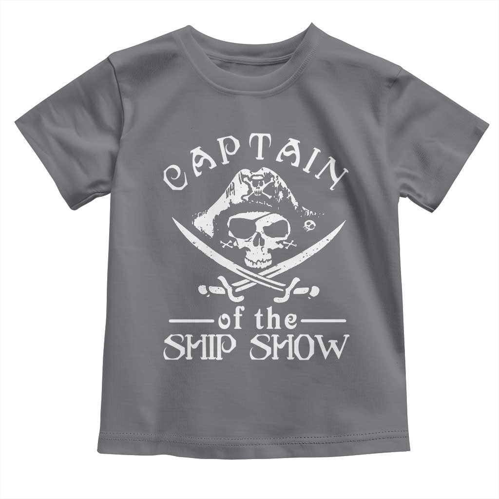 Funny Pirate Toddler T Shirt Captain Ship Show Boater Boating Captain TS02 Charcoal Print Your Wear