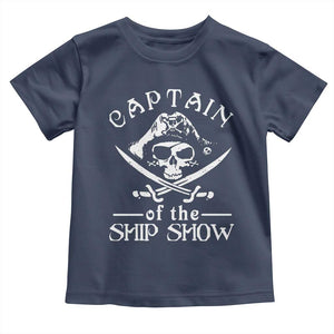 Funny Pirate Toddler T Shirt Captain Ship Show Boater Boating Captain TS02 Navy Print Your Wear
