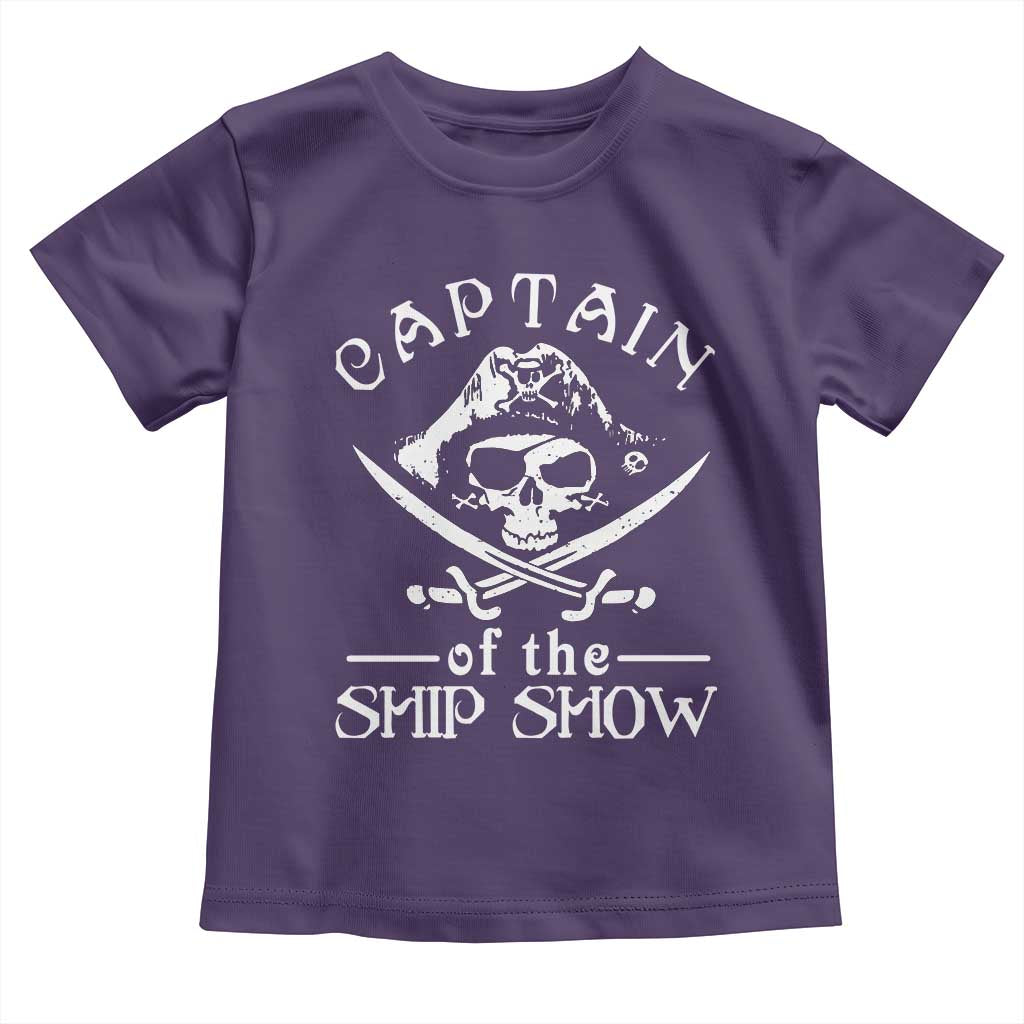 Funny Pirate Toddler T Shirt Captain Ship Show Boater Boating Captain TS02 Purple Print Your Wear
