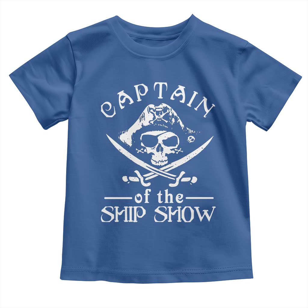 Funny Pirate Toddler T Shirt Captain Ship Show Boater Boating Captain TS02 Royal Blue Print Your Wear