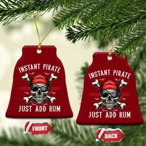 Funny Pirate Skull Ceramic Ornament Instant Pirate Just Add Rum Funny Jolly Roger Crossbones TS02 Print Your Wear