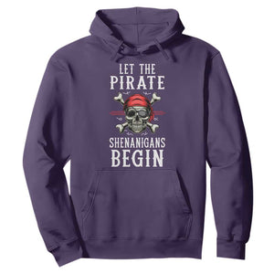 Let The Pirate Shenanigans Begin Hoodie Pirate Skull TS02 Purple Print Your Wear