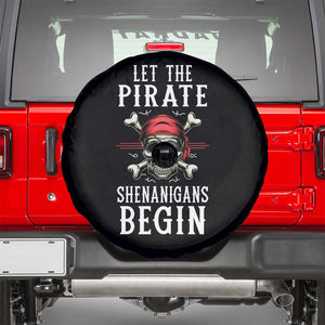 Let The Pirate Shenanigans Begin Spare Tire Cover Pirate Skull TS02 Black Print Your Wear