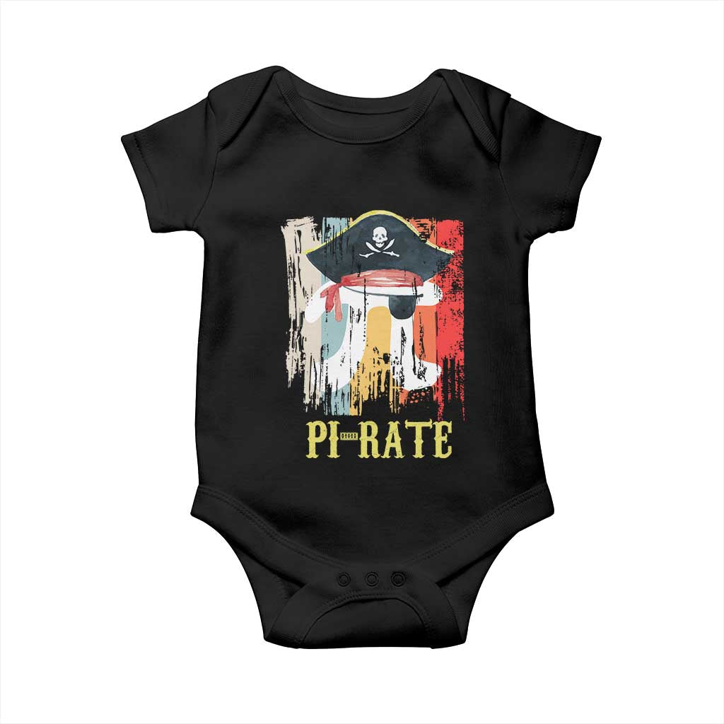 Funny Pi-rate Baby Onesie Pi Day Math Geek Pirate Lover TS02 Black Print Your Wear
