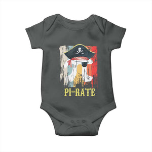 Funny Pi-rate Baby Onesie Pi Day Math Geek Pirate Lover TS02 Dark Heather Print Your Wear