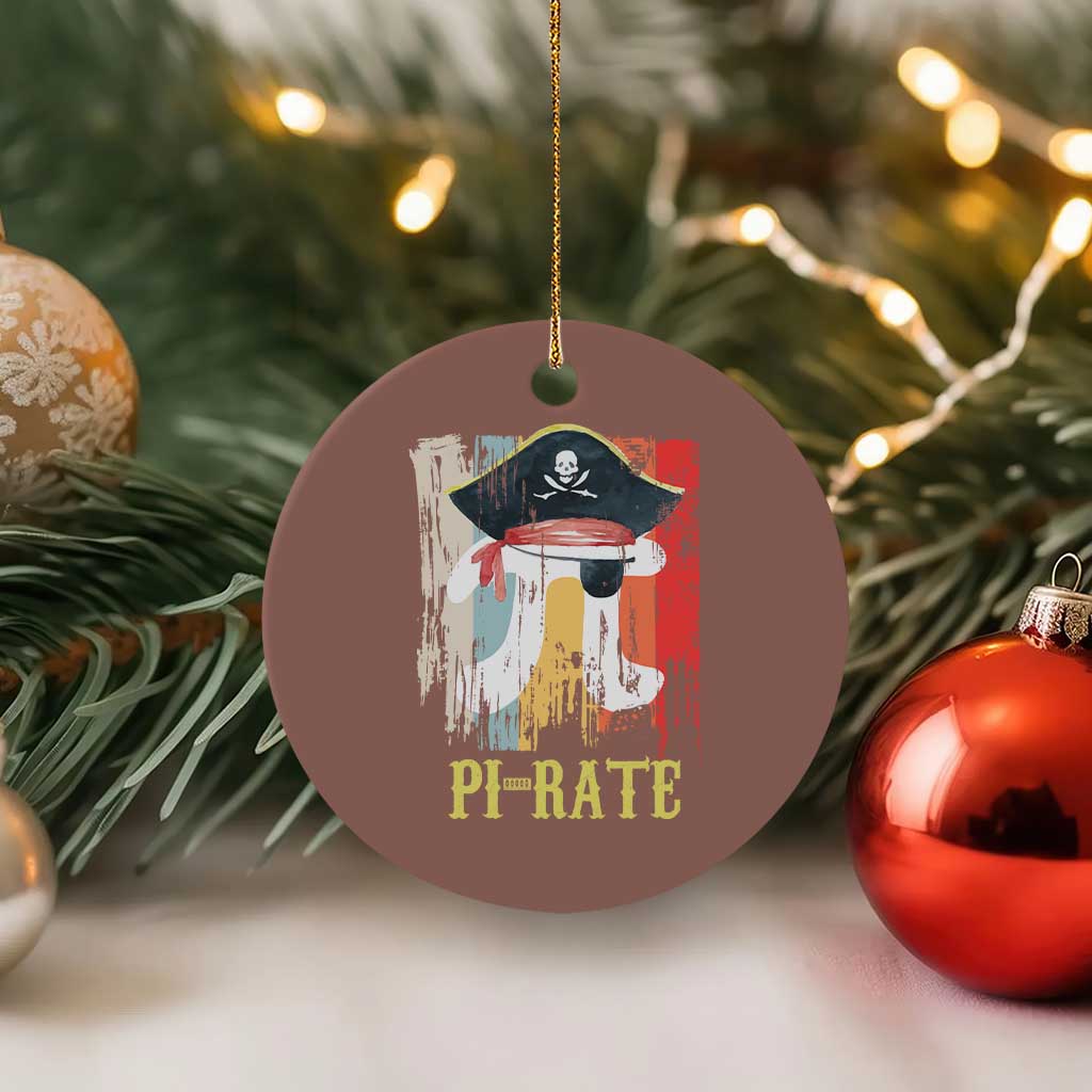 Funny Pi-rate Ceramic Ornament Pi Day Math Geek Pirate Lover TS02 1pc Mocha Print Your Wear