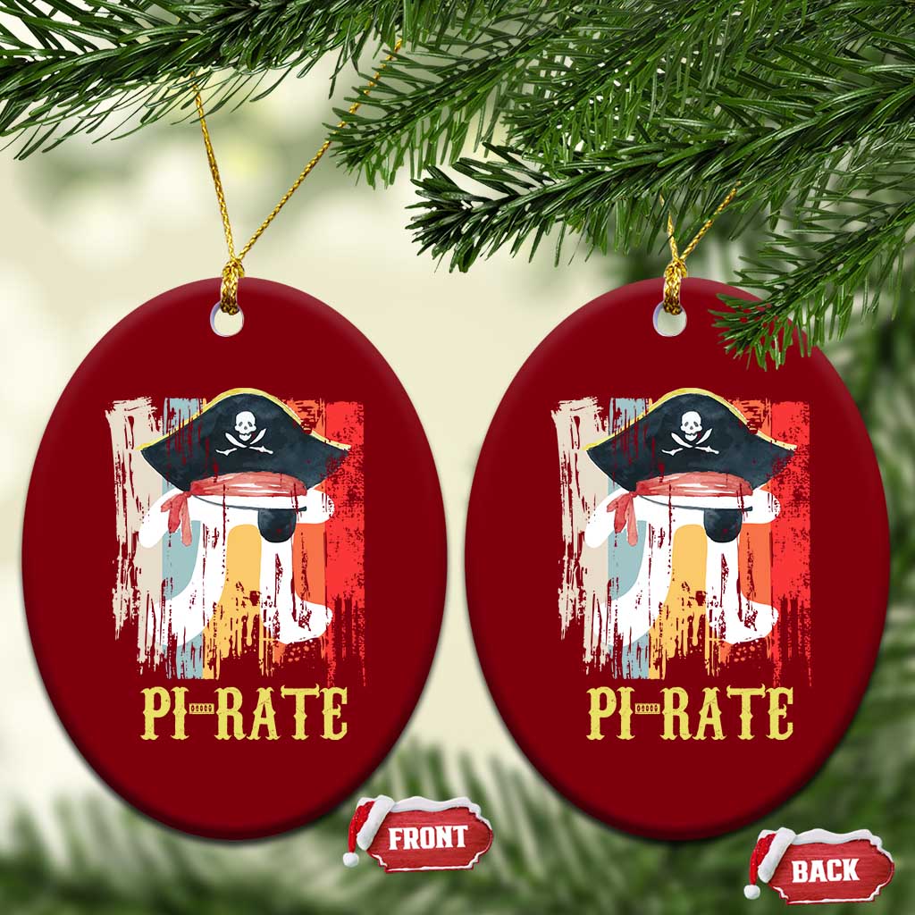 Funny Pi-rate Ceramic Ornament Pi Day Math Geek Pirate Lover TS02 Print Your Wear
