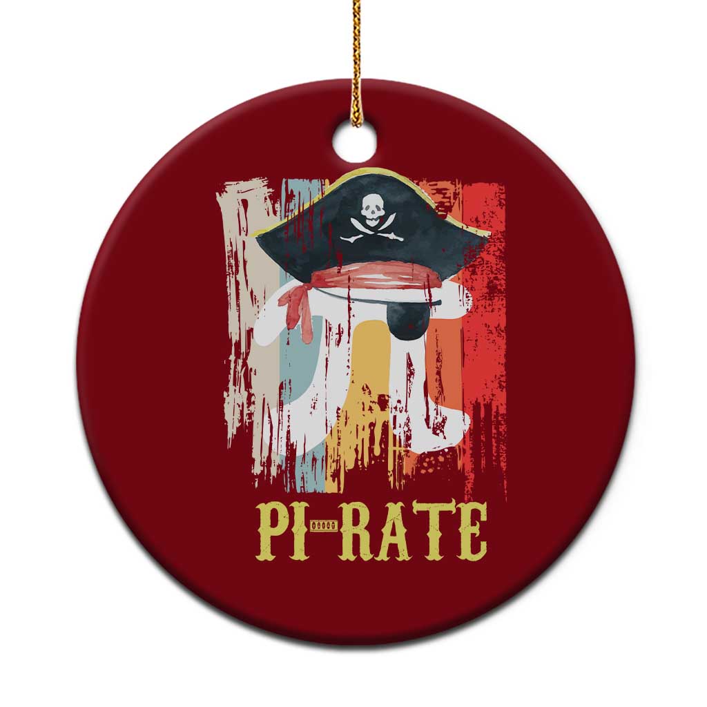 Funny Pi-rate Ceramic Ornament Pi Day Math Geek Pirate Lover TS02 1pc Red Print Your Wear